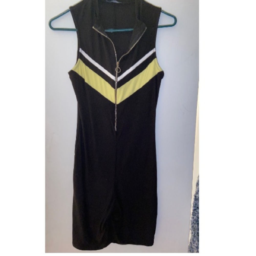 Black Zipper Front Romper